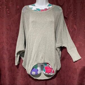 Max Studio Gray Knit Hi Low Sweater